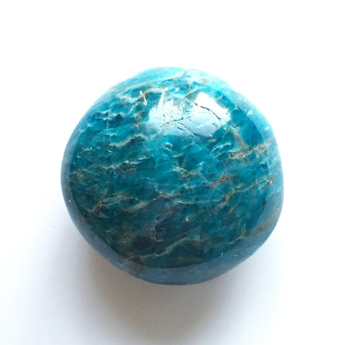 Blue Apatite palm stone 3.7 oz