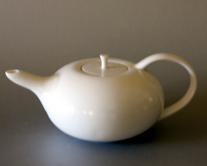 Porcelain Smaller Apple Design Teapot - hand made fine Blanc de Chine