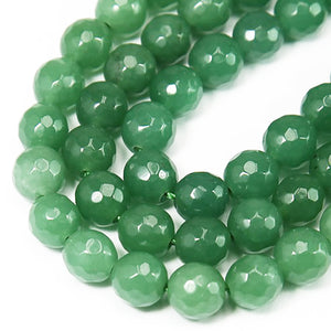 Aventurine Beads 8mm Faceted Round Beads