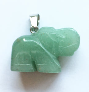 Gemstone Elephant Charm or Pendant