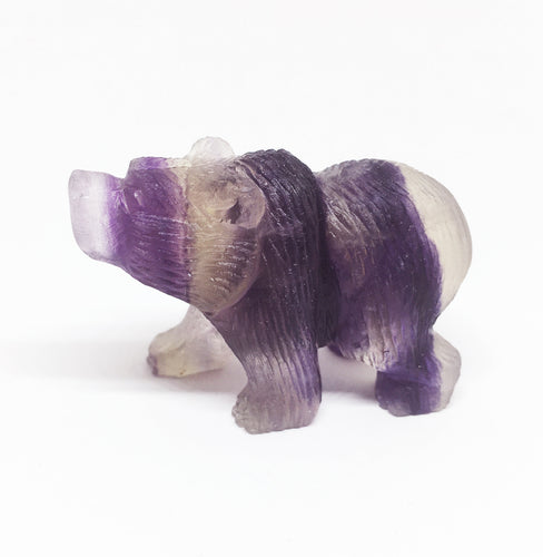 Banded Purple Fluorite Bear