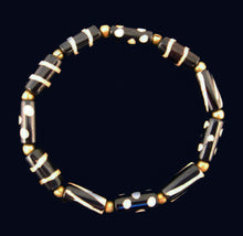 Load image into Gallery viewer, Batik Bone Beads Bracelet with Round Brass Beads - Small Size