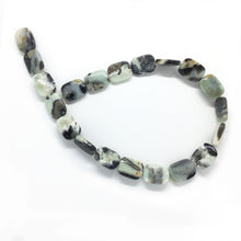 Load image into Gallery viewer, Black and Gold Amazonite Strand of 15x20mm Oblong Beads