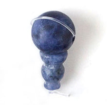 Load image into Gallery viewer, Sodalite 10mm Mala Guru Bead for Stringing Your Own Mala in Matte Blue