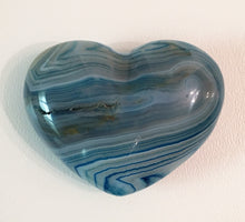 Load image into Gallery viewer, Blue Agate Puffy Heart No. 24