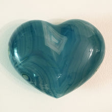 Load image into Gallery viewer, Blue Agate Puffy Heart No. 28