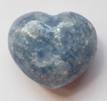 Load image into Gallery viewer, Blue Calcite Mini Puffy Heart for Easier Detox - Put in your Bath or Foot Bath!