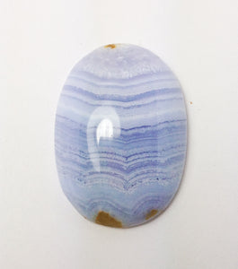 Blue Lace Chalcedony Oval Cabochon