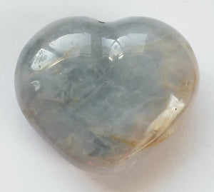 Dumortierite Stone Blue Quartz Heart - Rare Brazilian Dumortierite