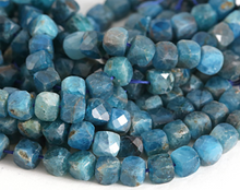 Load image into Gallery viewer, Apatite Beads Strand of Cube Beads