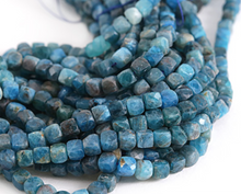 Load image into Gallery viewer, Apatite Beads Strand of Cube Beads