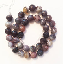 Load image into Gallery viewer, Botswana Agate beads faceted 10mm round beads - 15 inch strand