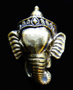 Lord Ganesh Head Solid Brass Charm