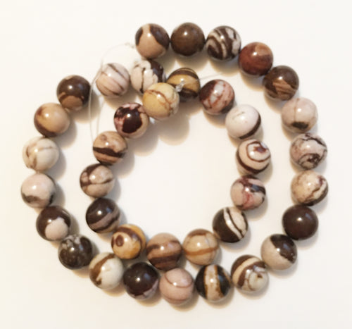 Brown Zebra Jasper Beads 10mm Round Beads