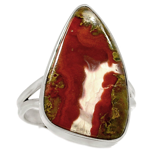Cady Mountain Agate Free-Form Sterling Silver Ring in Size 9.5 - Rare