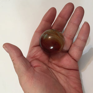 Carnelian Agate Sphere for courage and happiness! 35mm