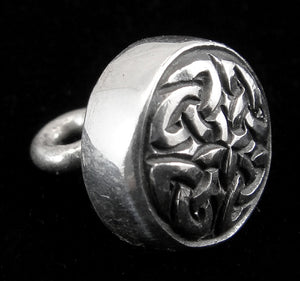 Celtic Eternity 15mm Sterling Silver Button
