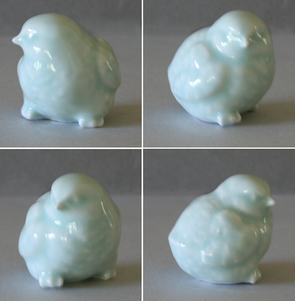 Celadon Porcelain Chick Figurine