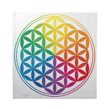 Load image into Gallery viewer, Chakra Flower of Life Cotton Tarot Cloth