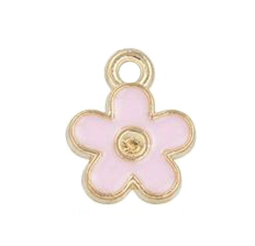 Flower Charm Gold with Pink