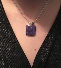 Load image into Gallery viewer, Russian Charoite Pendant with Rainbow Moonstone