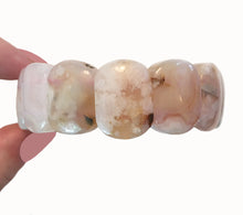 Load image into Gallery viewer, Cherry Blossom Agate Bracelet in size medium