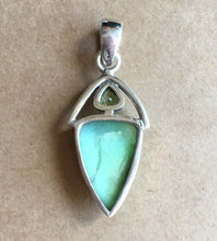 Load image into Gallery viewer, Chrysoprase and Peridot Pendant set in Sterling Silver