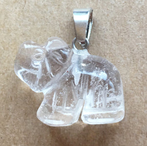 Gemstone Elephant Charm or Pendant