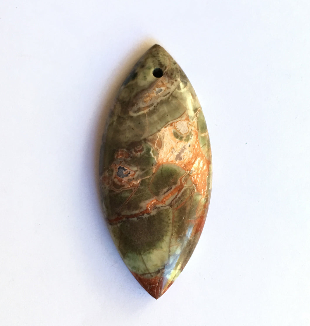 Spider Web Jasper Marquise Bead for Growth, Fertility, and Prosperity