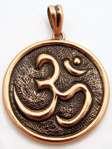 Om Symbol Pendant in Copper