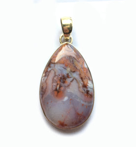 Crazy Lace Agate Pendant in Pear Shape
