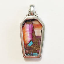 Load image into Gallery viewer, Turquoise Pendant Natural Kingman Pink Dahlia Sterling Silver Vase Shape Setting