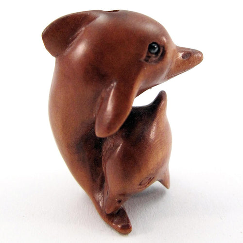 Dolphins Ojime Bead