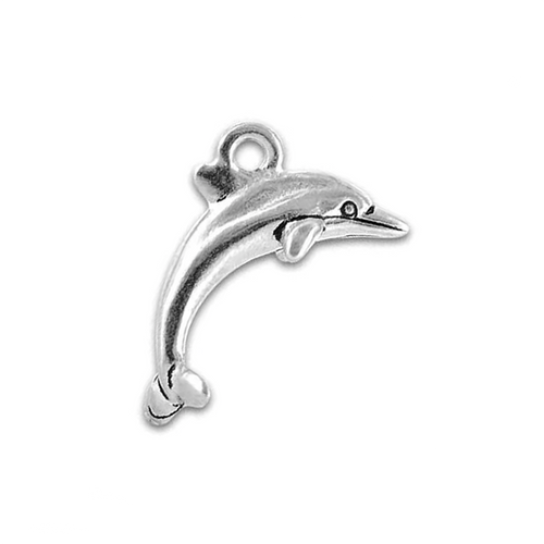 Dolphin Pendant or Silver Dolphin Charm from TierraCast