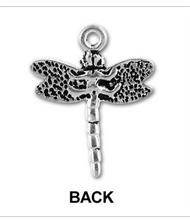 Load image into Gallery viewer, Dragonfly Silver Charm with Antique Finish