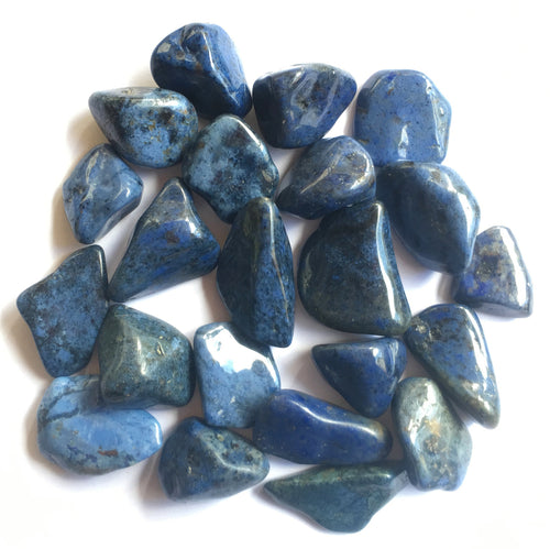 Dumortierite aka tumbled Blue Quartz natural tumbled stones by the pound