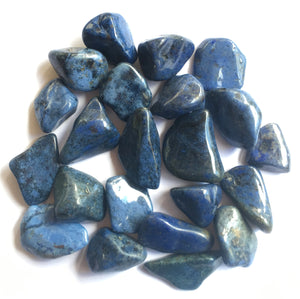 Dumortierite aka tumbled Blue Quartz natural tumbled stones by the pound