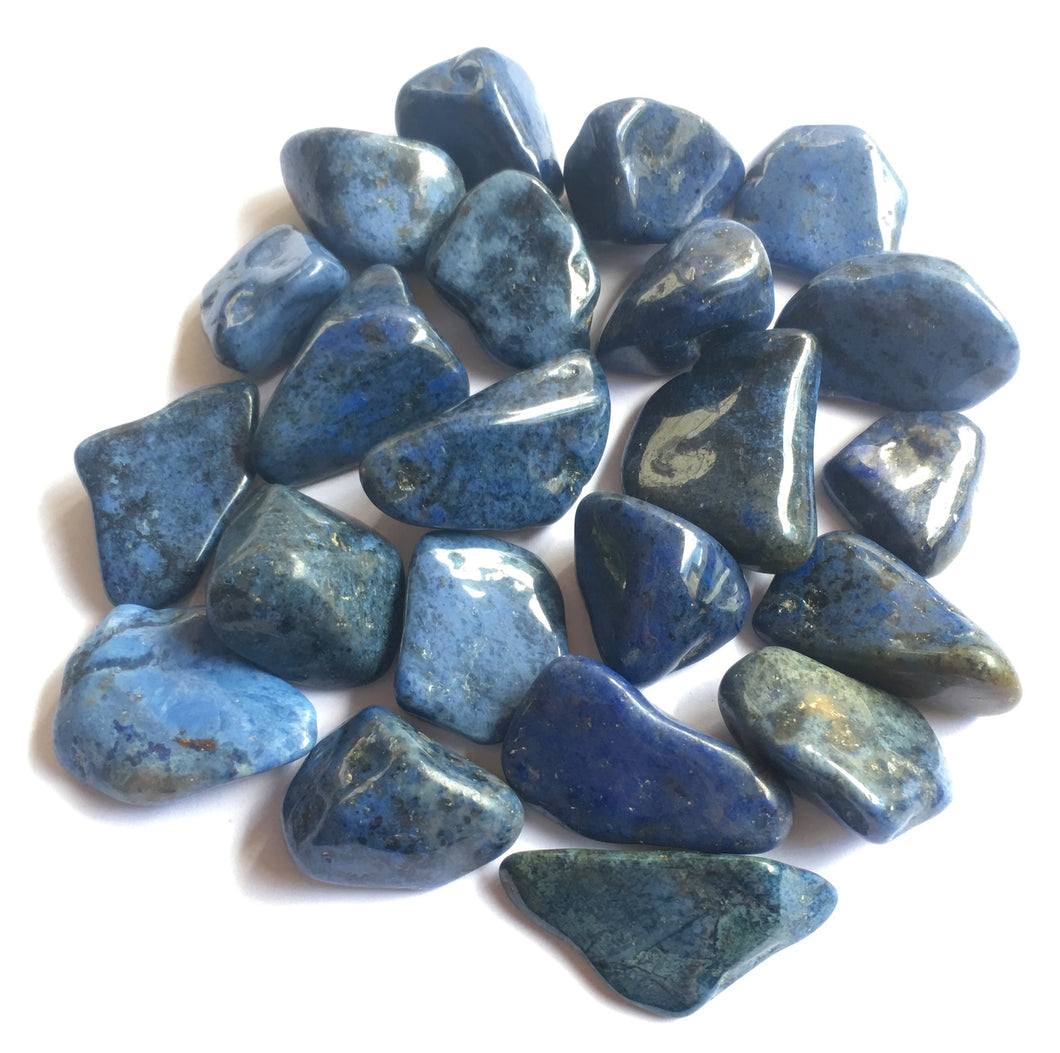 Dumortierite aka Blue Quartz in half pound lot natural tumbled stones