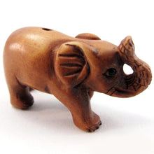 Load image into Gallery viewer, Elephant Ojime Bead with Trunk Up