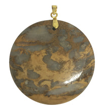 Load image into Gallery viewer, Fossilized Coral Jasper Pendant with 14K gold-plated Silver Bail