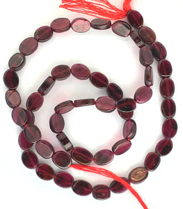 Garnet Beads 5x7mm Flat Oval Beads