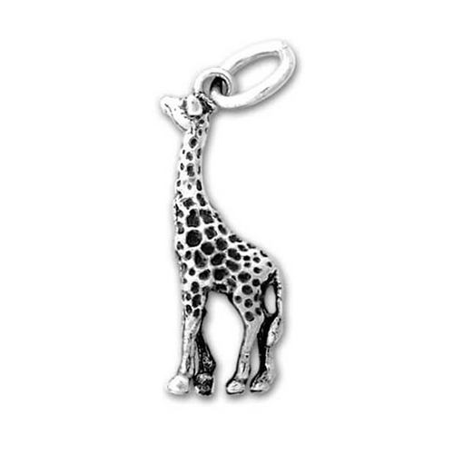 Giraffe Charm of Solid Sterling Silver