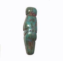 Load image into Gallery viewer, Czech Glass Goddess Bead in Teal with Crimson