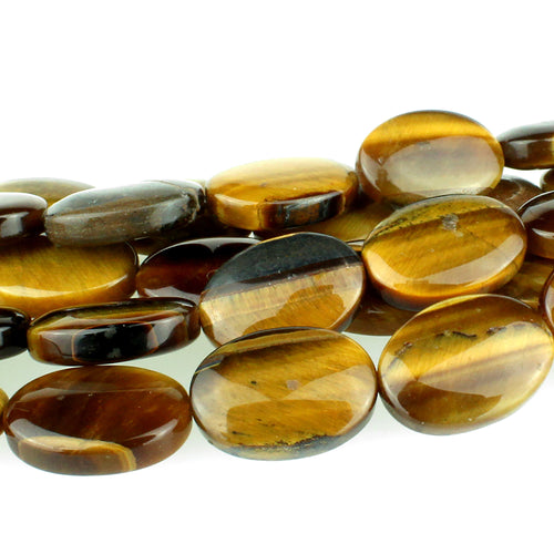 Golden Tigers Eye Beads 10x14mm Oval Gemstone Beads