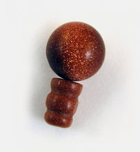 Load image into Gallery viewer, Goldstone 10mm Mala Guru Bead for Stringing Your Own Mala