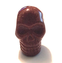 Load image into Gallery viewer, Goldstone Skull Bead 7/8 Inch