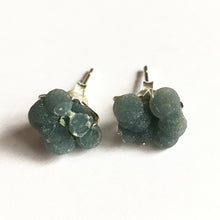 Load image into Gallery viewer, Grape Blue Chalcedony earrings aka Manakarra Botryoidai earrings