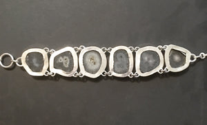 Gray Solar Quartz Link Bracelet up to 8 inches