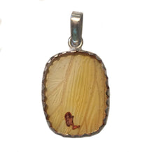 Load image into Gallery viewer, Butterfly Wing Pendant of Great Orange Tipped Butterfly in Small Oblong Shape