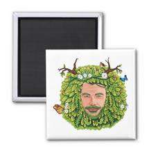 Load image into Gallery viewer, The Green Man Square Refrigerator Magnet